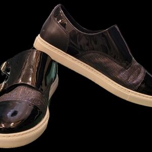 DSQUARED2 black patent,Blue vamp sz 8